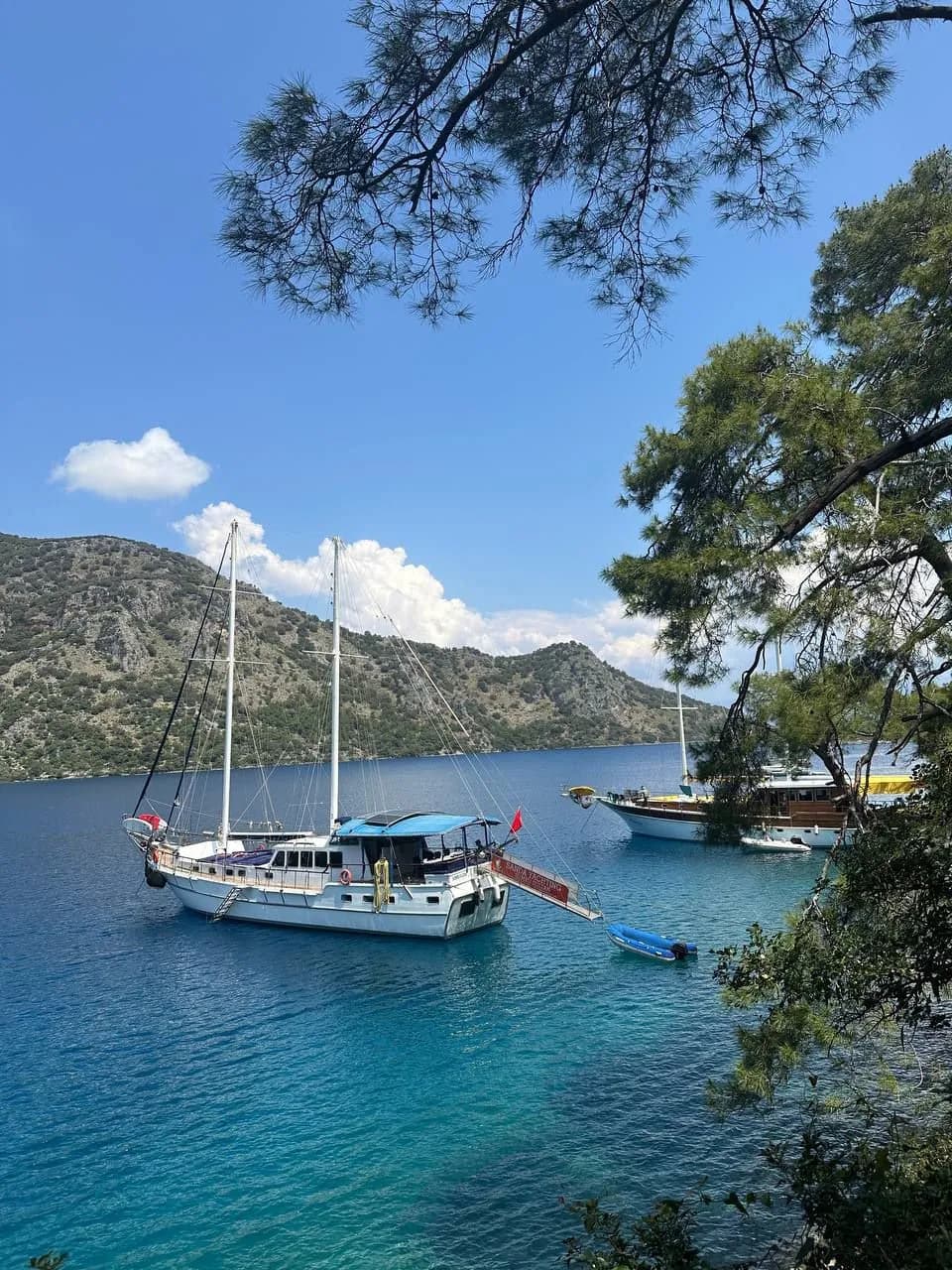 Вид сверху на живописную бухту