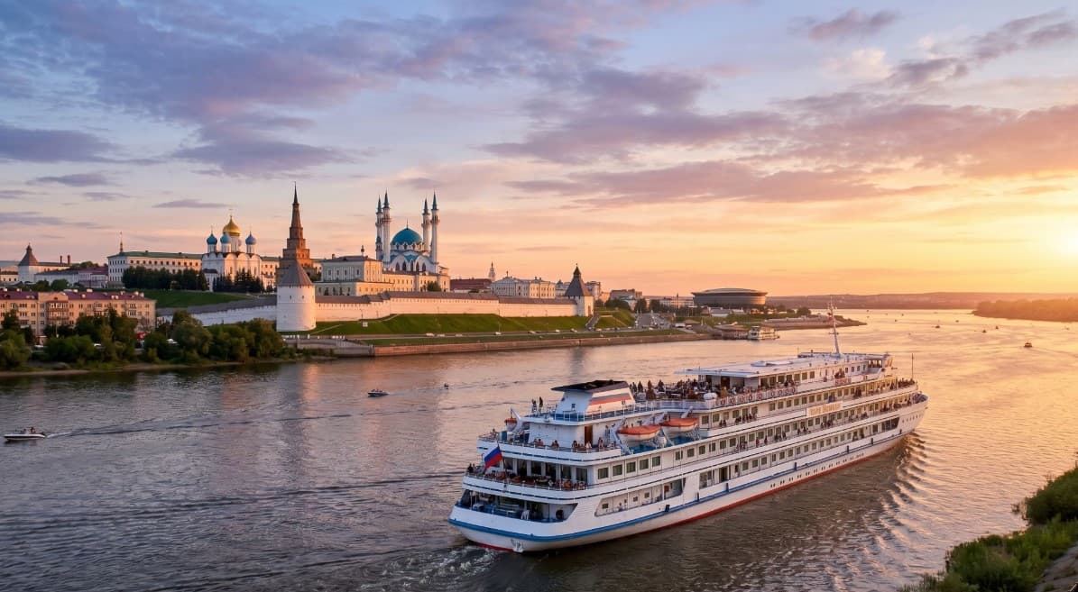 Казань с воды: как увидеть Кремль и мечеть Кул-Шариф во время путешествия по Волге
