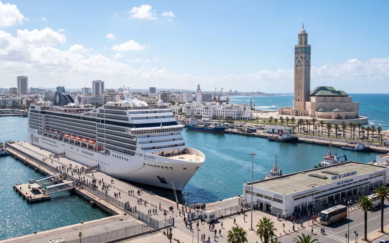 Лайнер MSC Magnifica в порту Касабланки